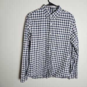 J Crew Slim Mens Untucked Flex Wash Cotton Button Down Shirt Sz Large